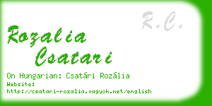 rozalia csatari business card