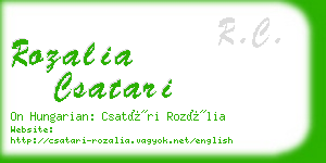 rozalia csatari business card